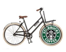 Cykler med reklame logo tryk